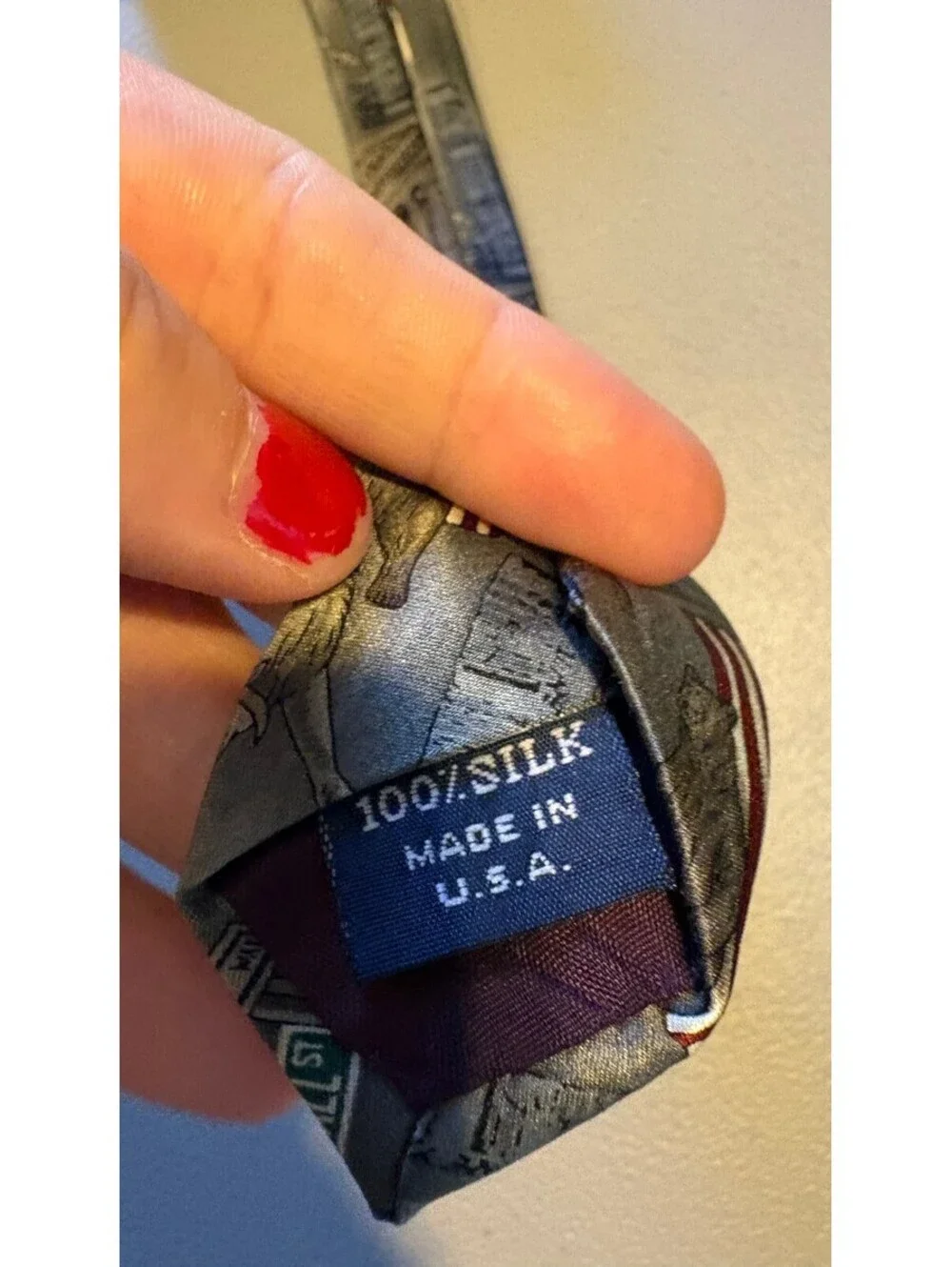 Stonehenge 100% Silk Wall Street Themed Tie Made in USA